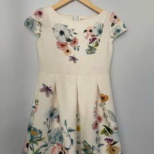 Zara kids cream floral dress, size 10